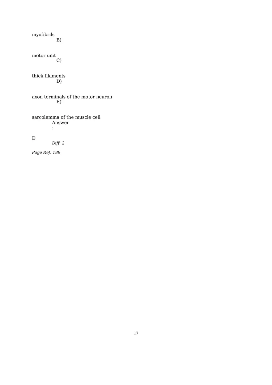 The Muscular System Questions and Answers (7-21) - Page 6