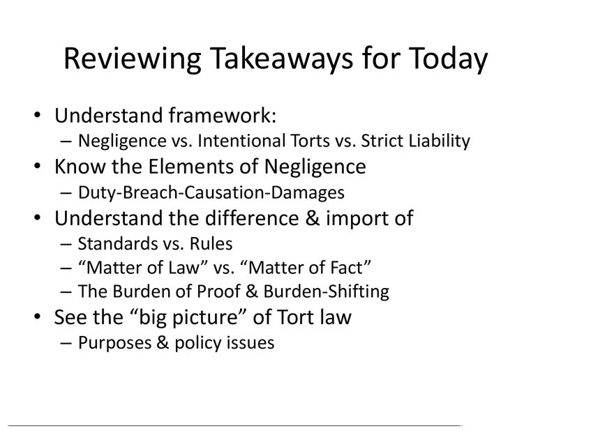 What is a Tort (Lecture) Part 8 - Page 6