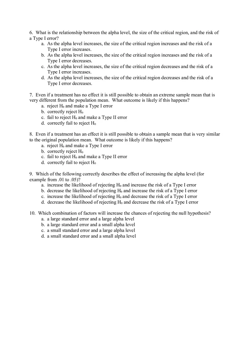 Introduction to Hypothesis Testing Answer Key - Page 13