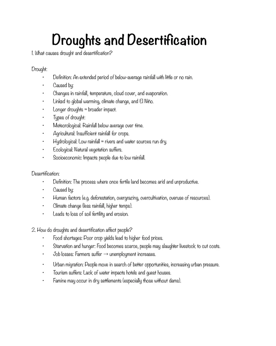 Droughts and Desertification - Page 1