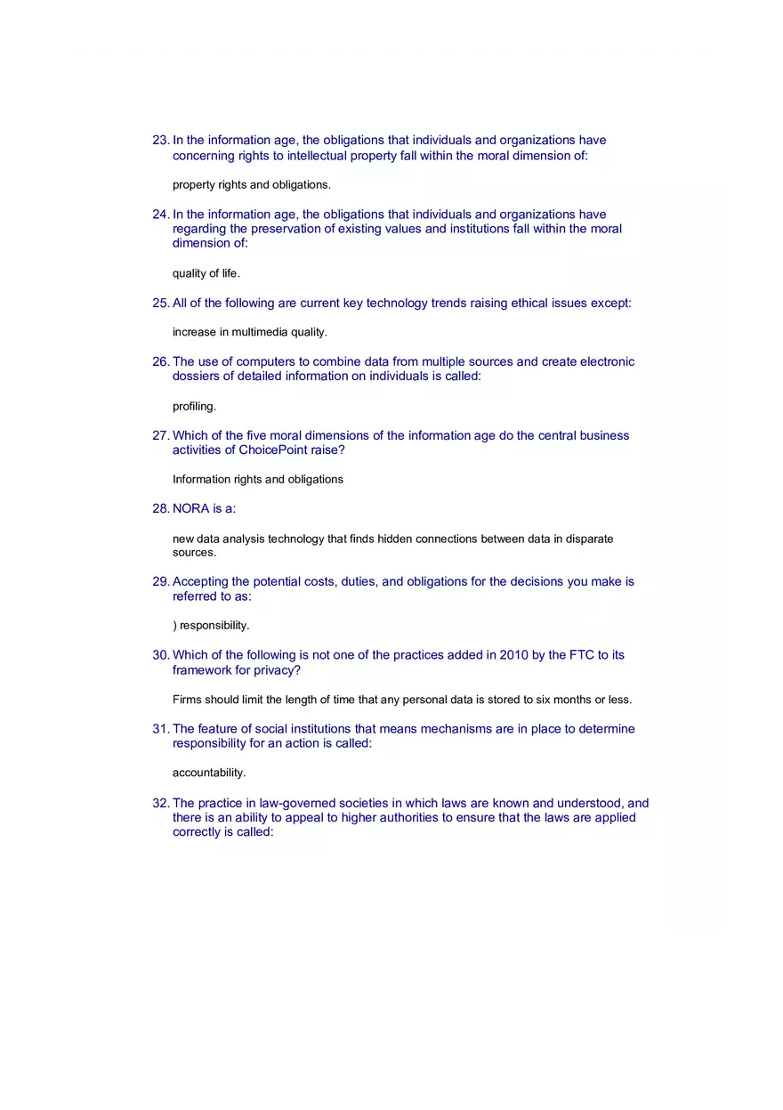 Introduction to Information Systems and Data Analytics Answers Part 1 - Page 9