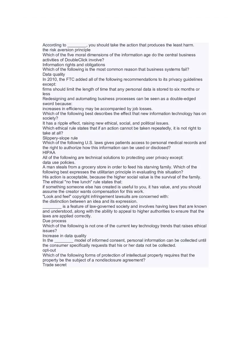 Introduction to Information Systems and Data Analytics Answers Part 1 - Page 1