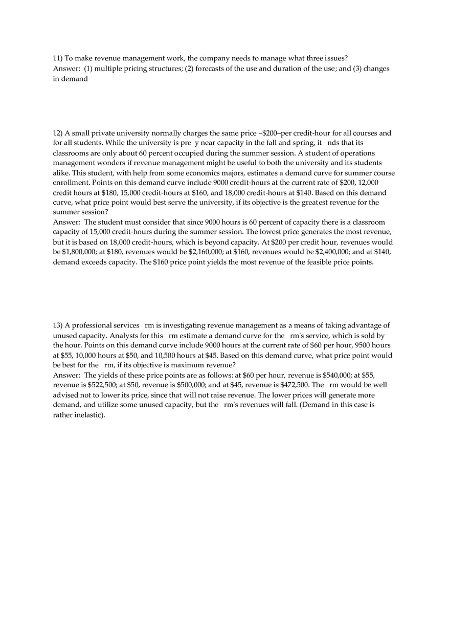 Aggregate Planning and S&OP Answer Key Part 4 - Page 3