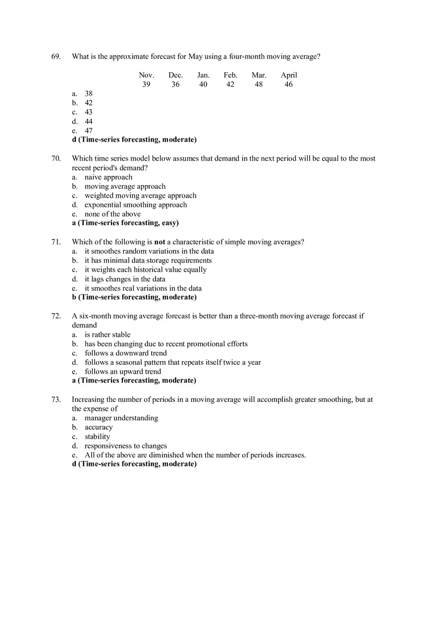 Chapter 4 - Forecasting Answers 1 - Page 11