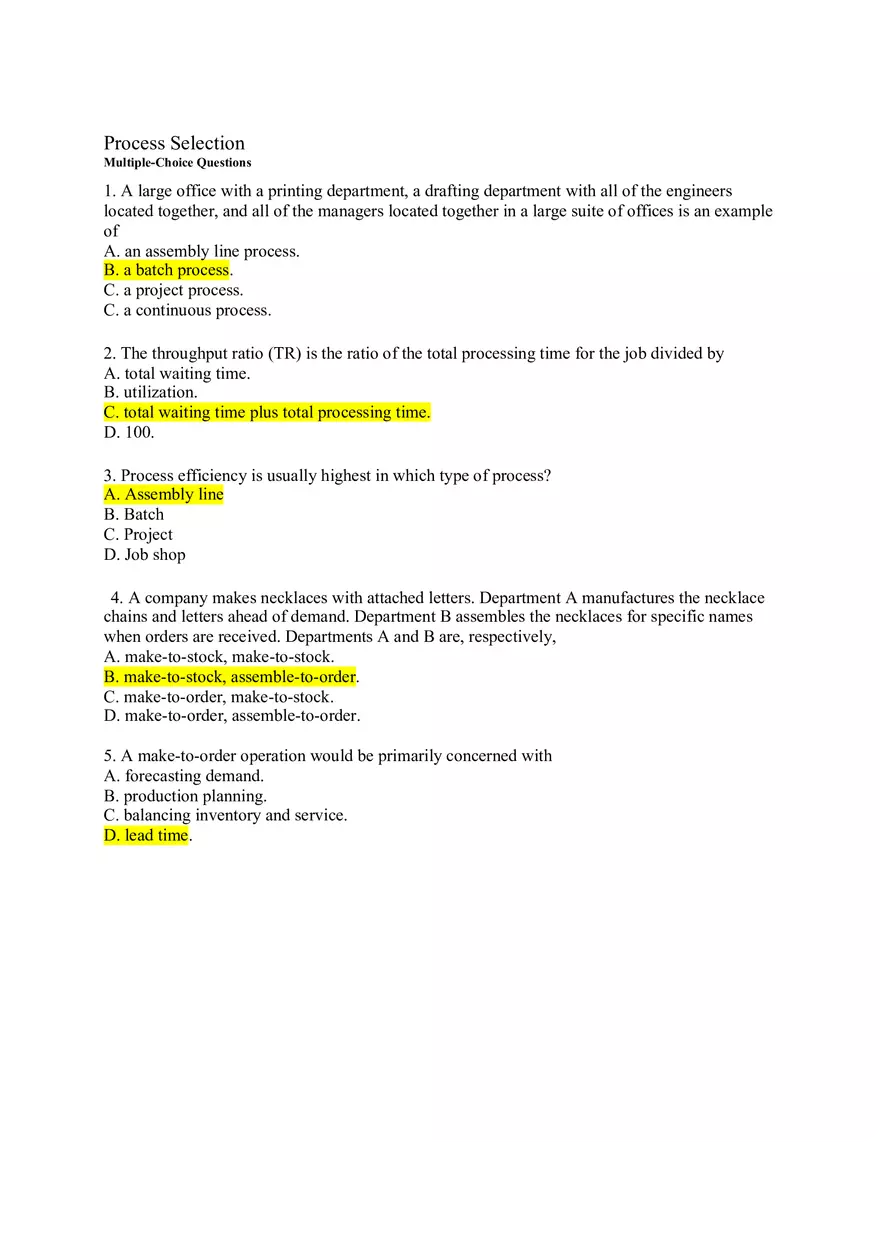 Process Selection - Page 1
