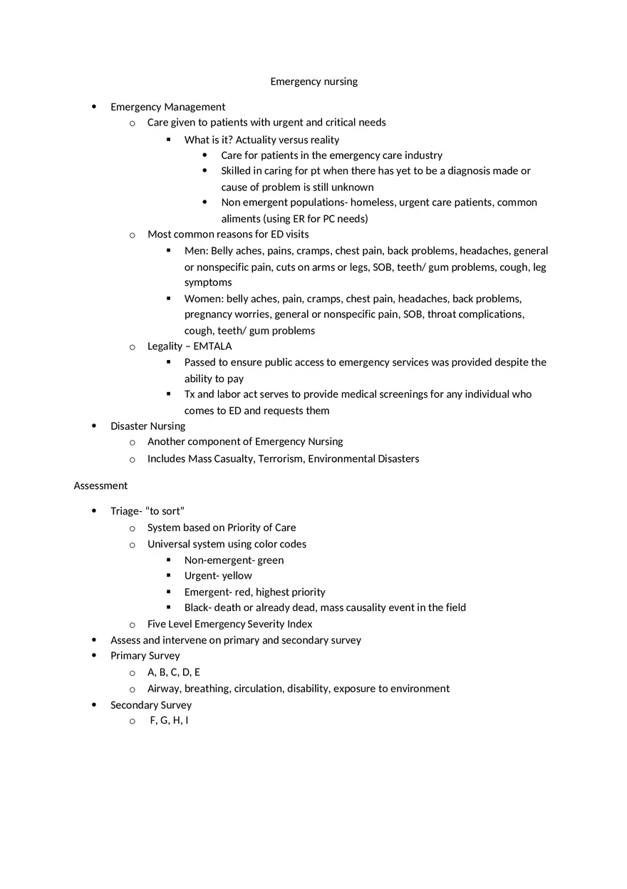 Emergency Nursing Triage  Black Tag - Page 1