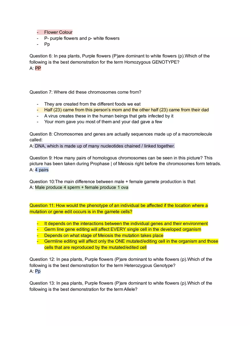 Genetics Unit Test Review Synapsis - Page 2