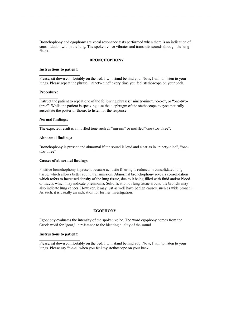Bronchophony and Egophony - Page 1