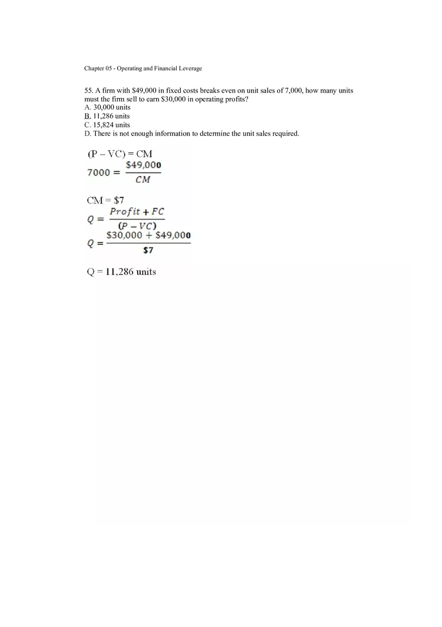 Operating and Financial Leverage Assignment Part 4 - Page 7