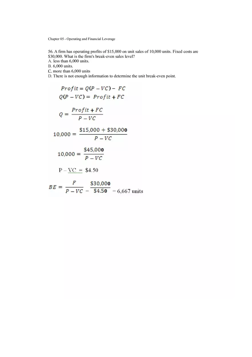 Operating and Financial Leverage Assignment Part 4 - Page 8