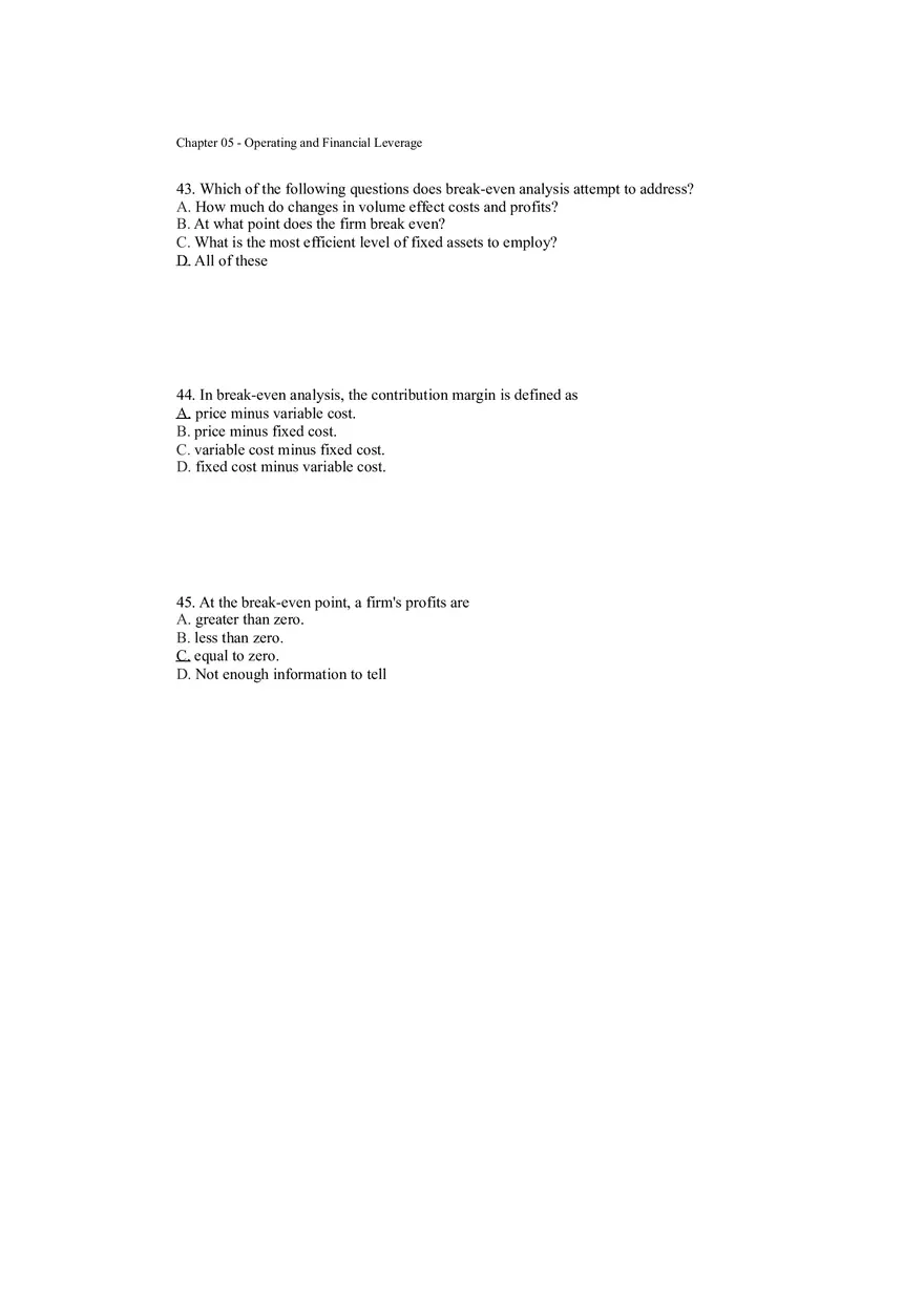 Operating and Financial Leverage Assignment Part 4 - Page 2