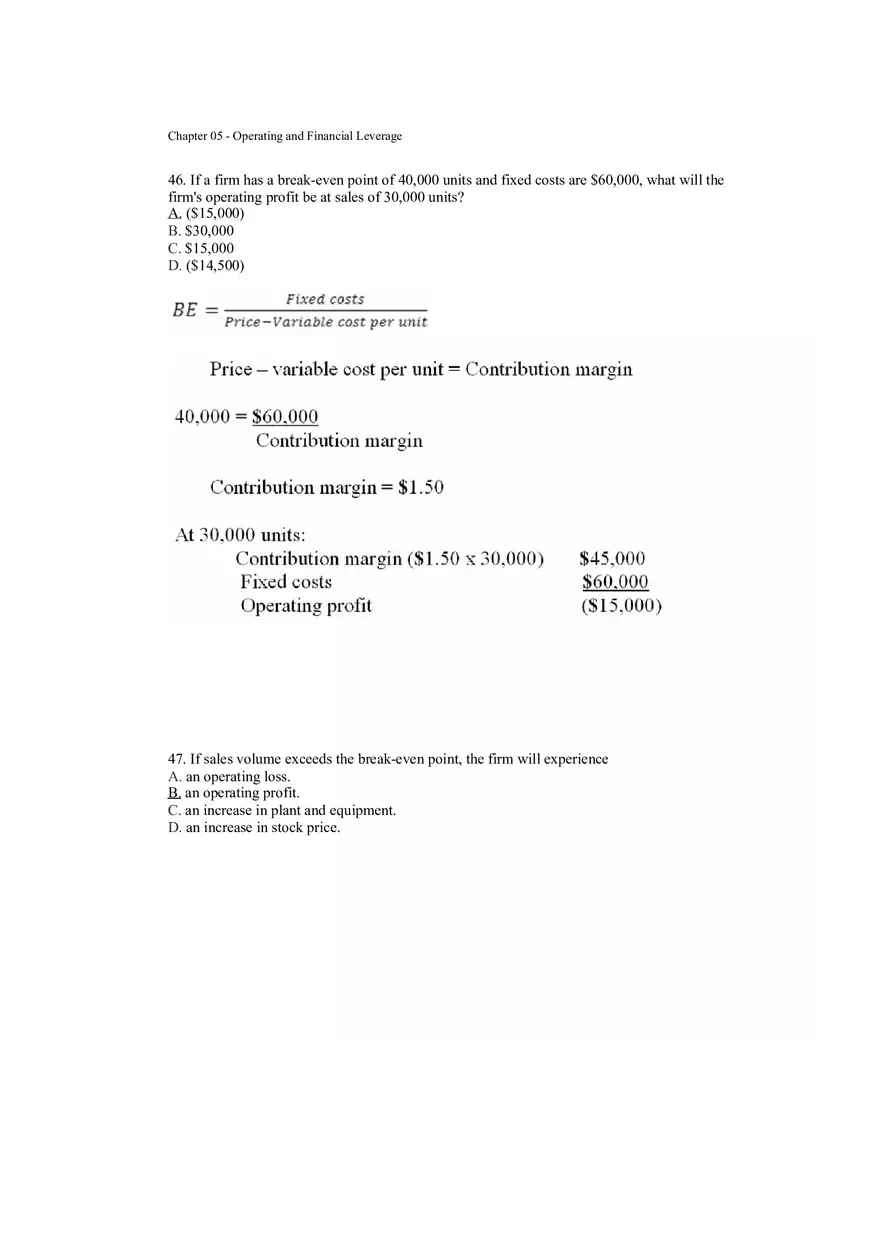 Operating and Financial Leverage Assignment Part 4 - Page 3