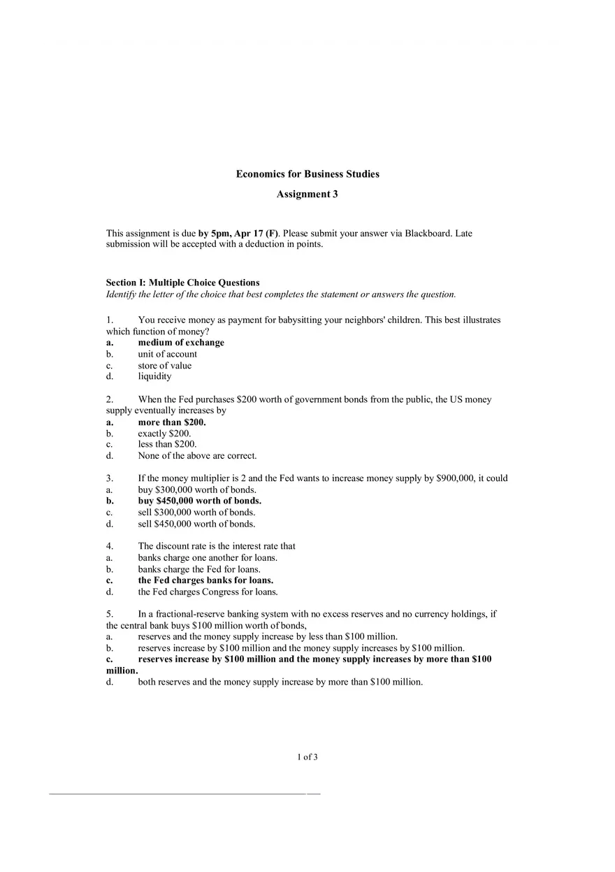 Assignment 3 - Account Towards Final Grade - Page 1