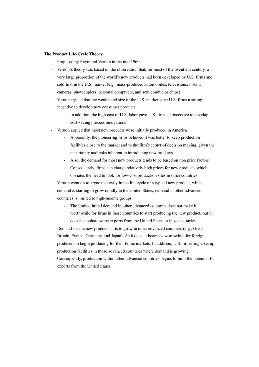 International Business Chapter 6 Notes Part 2 - Page 1