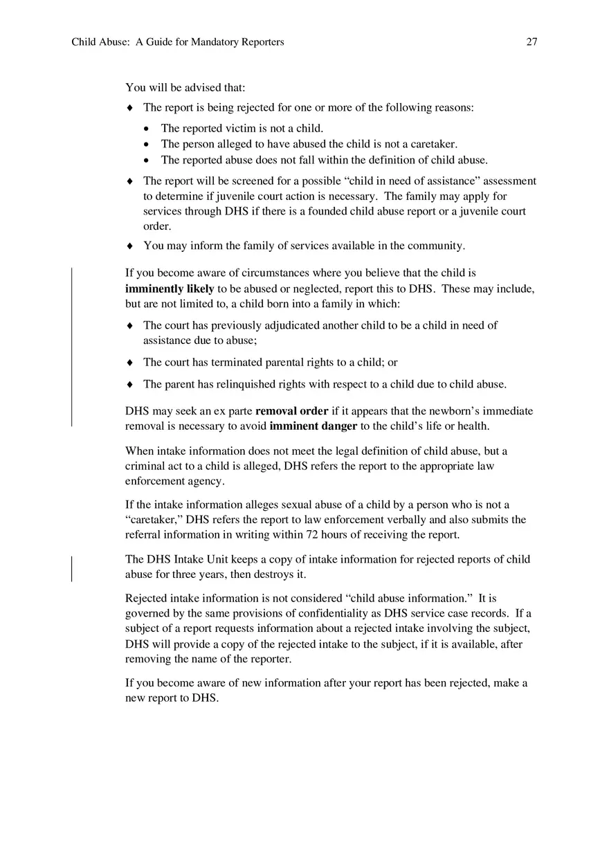 Child Abuse - A Guide for Mandatory Reporters Part 3 - Page 7