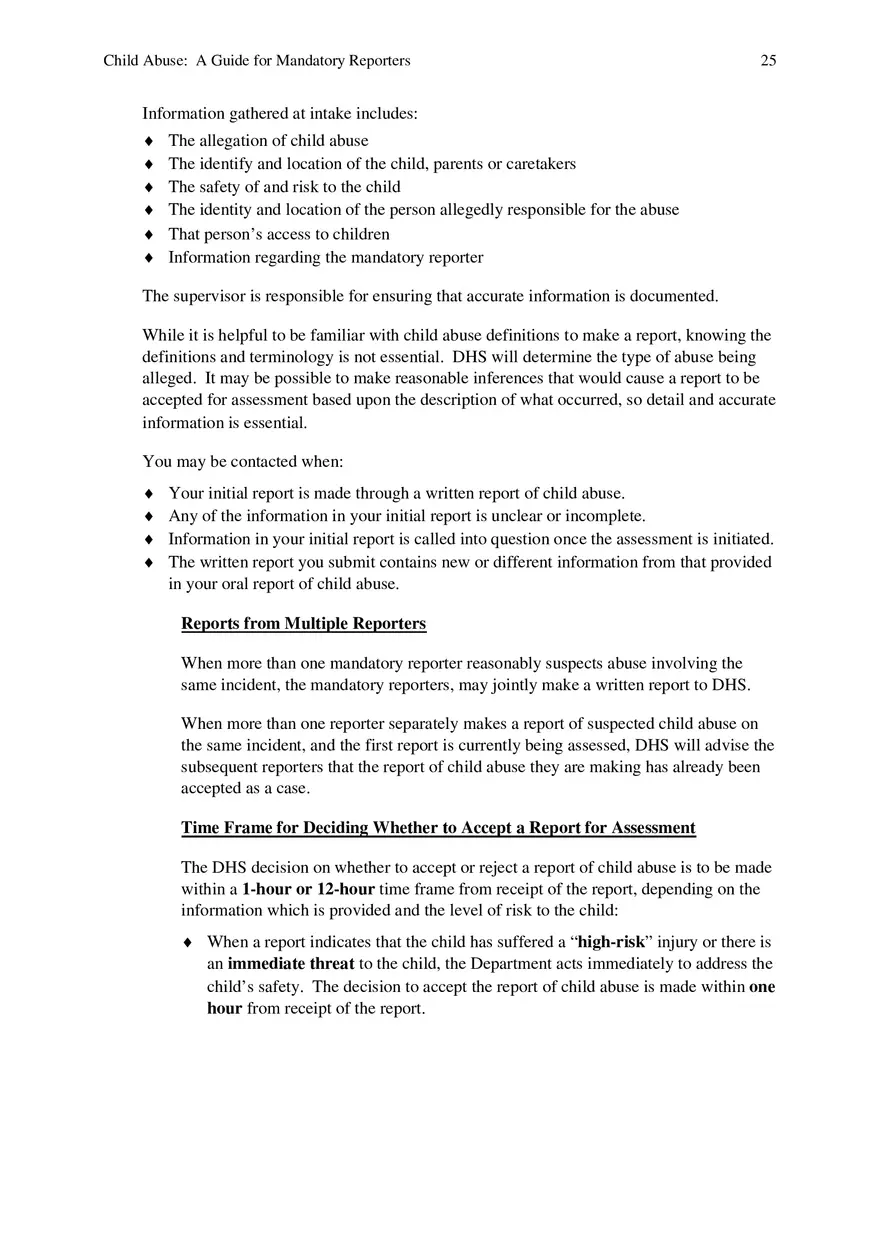 Child Abuse - A Guide for Mandatory Reporters Part 3 - Page 5