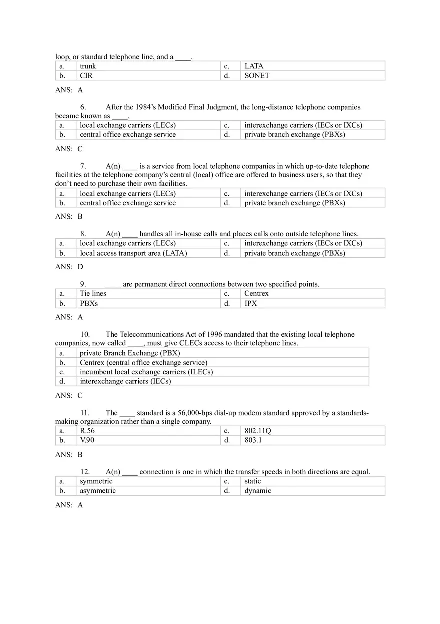 Introduction to Computer Networks Answer Key Part 5 - Page 8