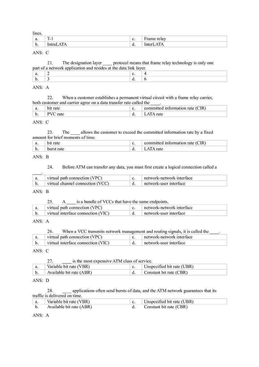 Introduction to Computer Networks Answer Key Part 5 - Page 10