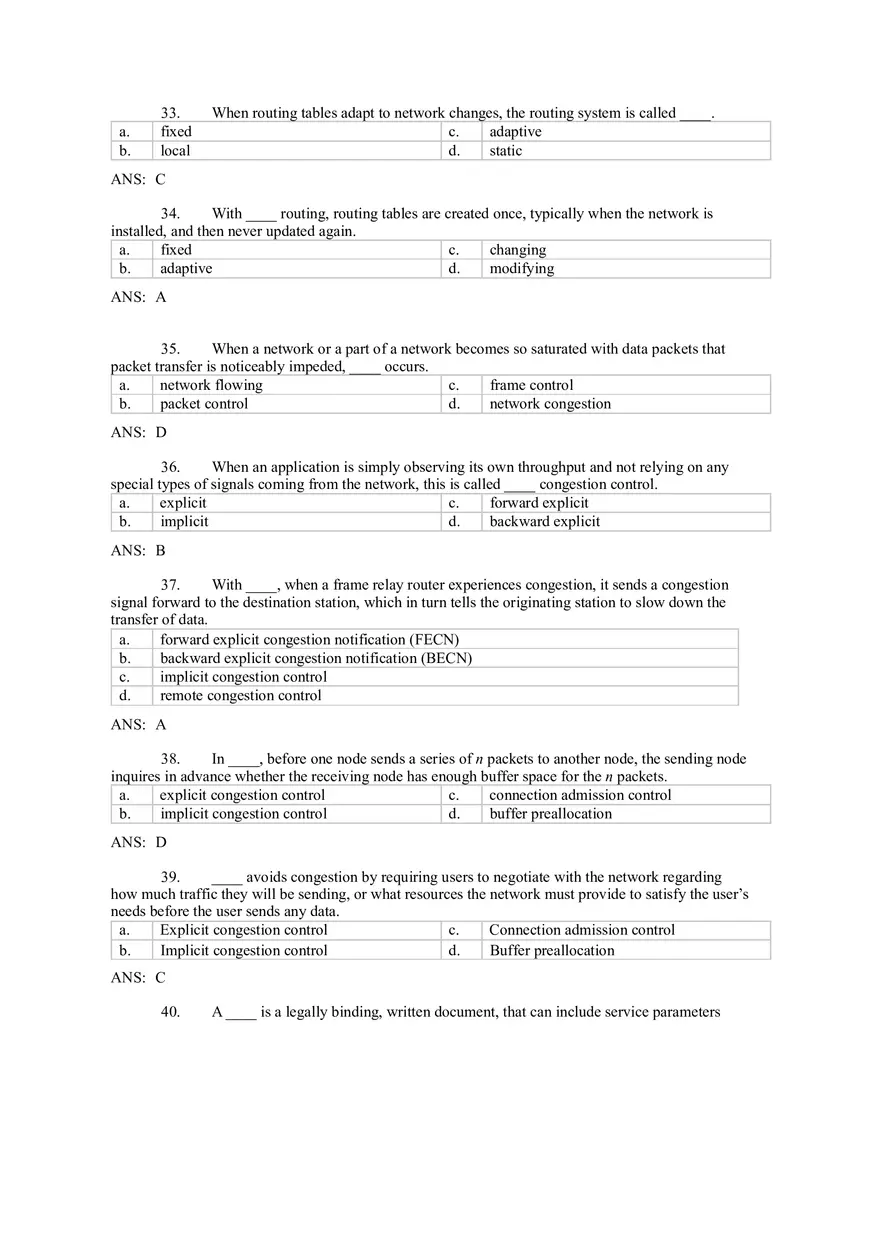 Introduction to Computer Networks Answer Key Part 5 - Page 1