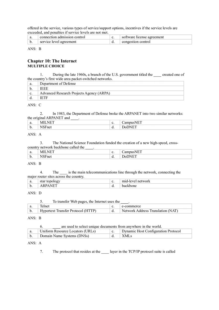 Introduction to Computer Networks Answer Key Part 5 - Page 2