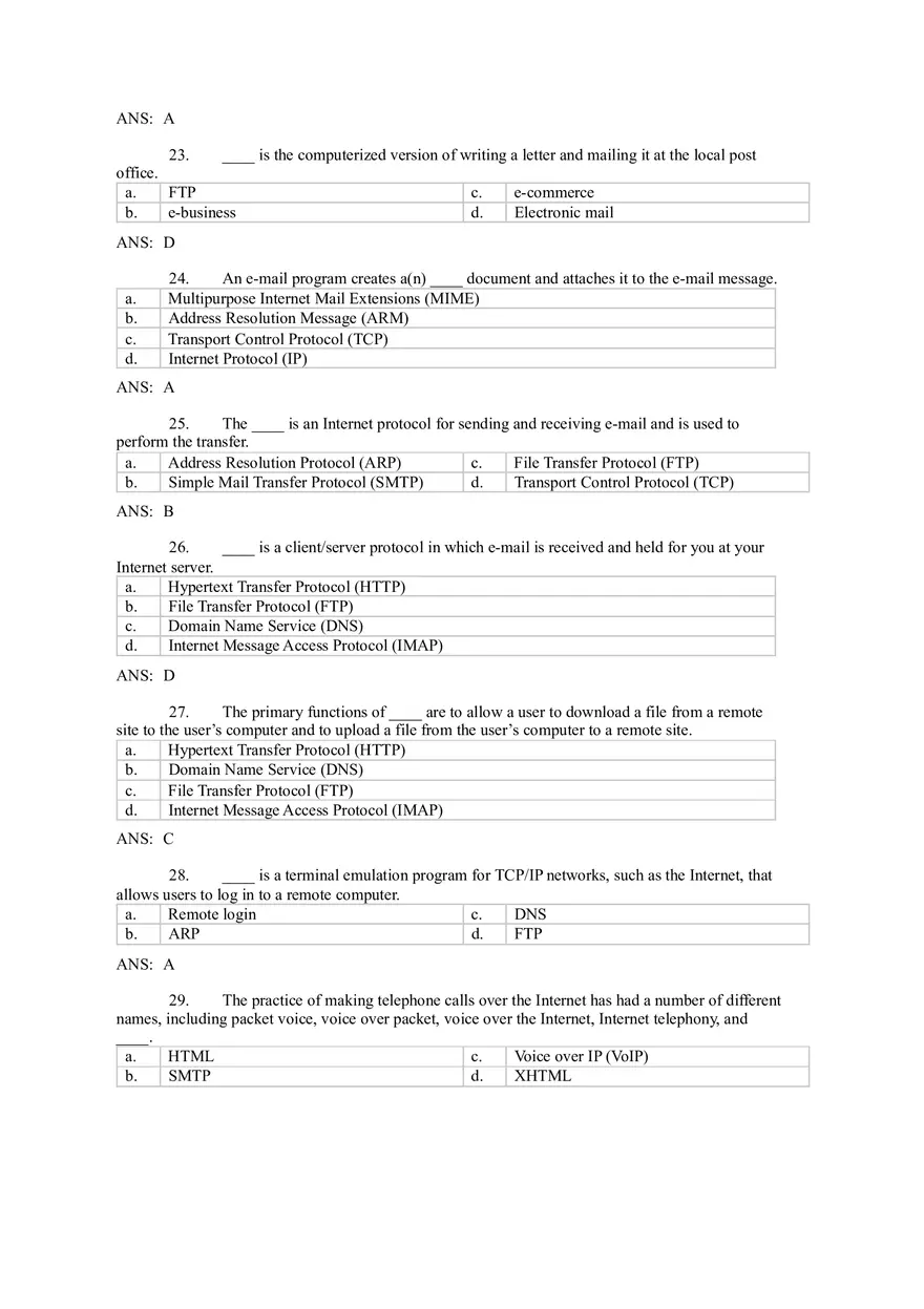 Introduction to Computer Networks Answer Key Part 5 - Page 5
