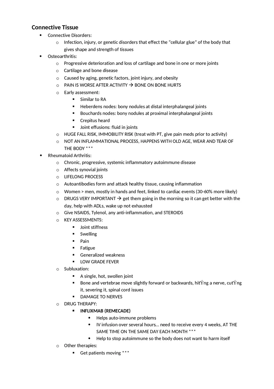 Adult Health HESI Study Guide Part 2 - Page 1