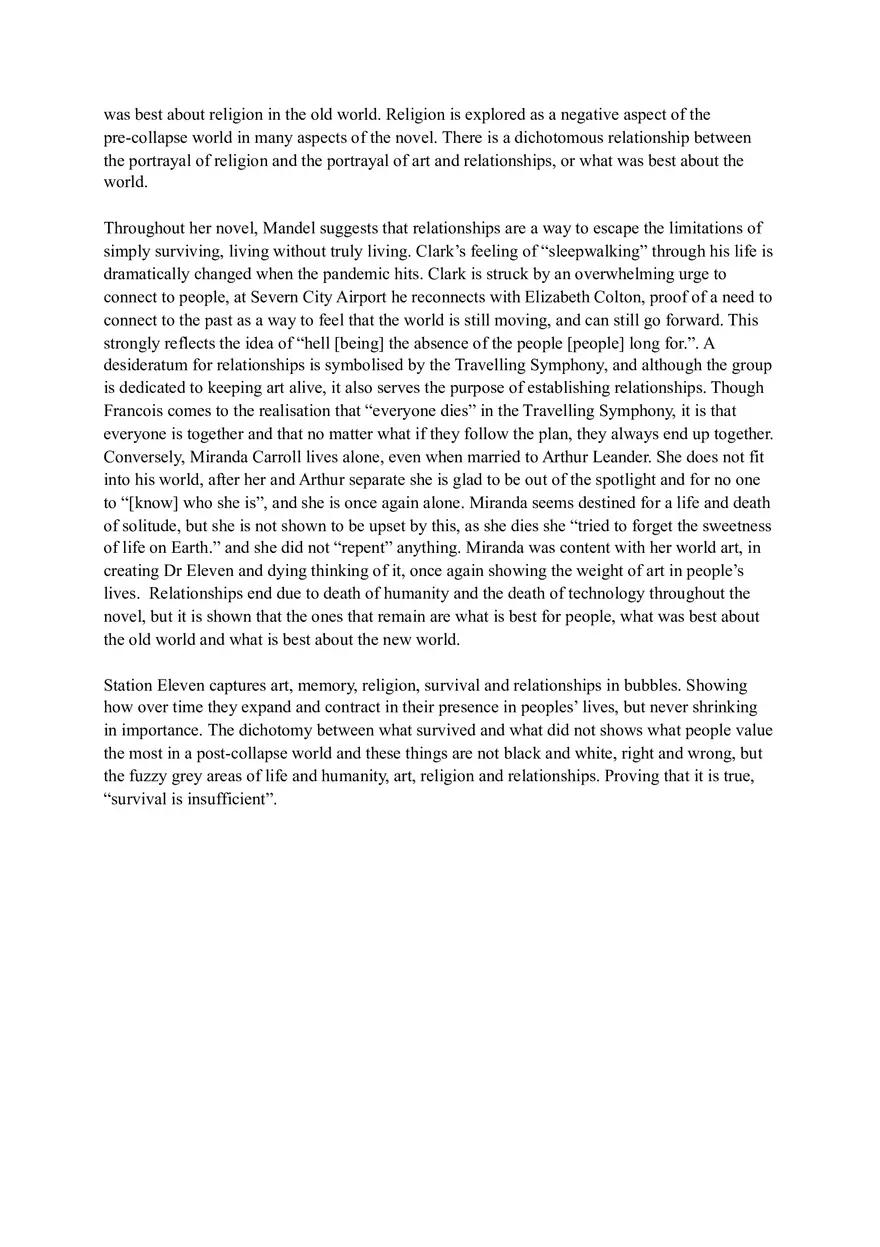 Station Eleven Essay - Page 2