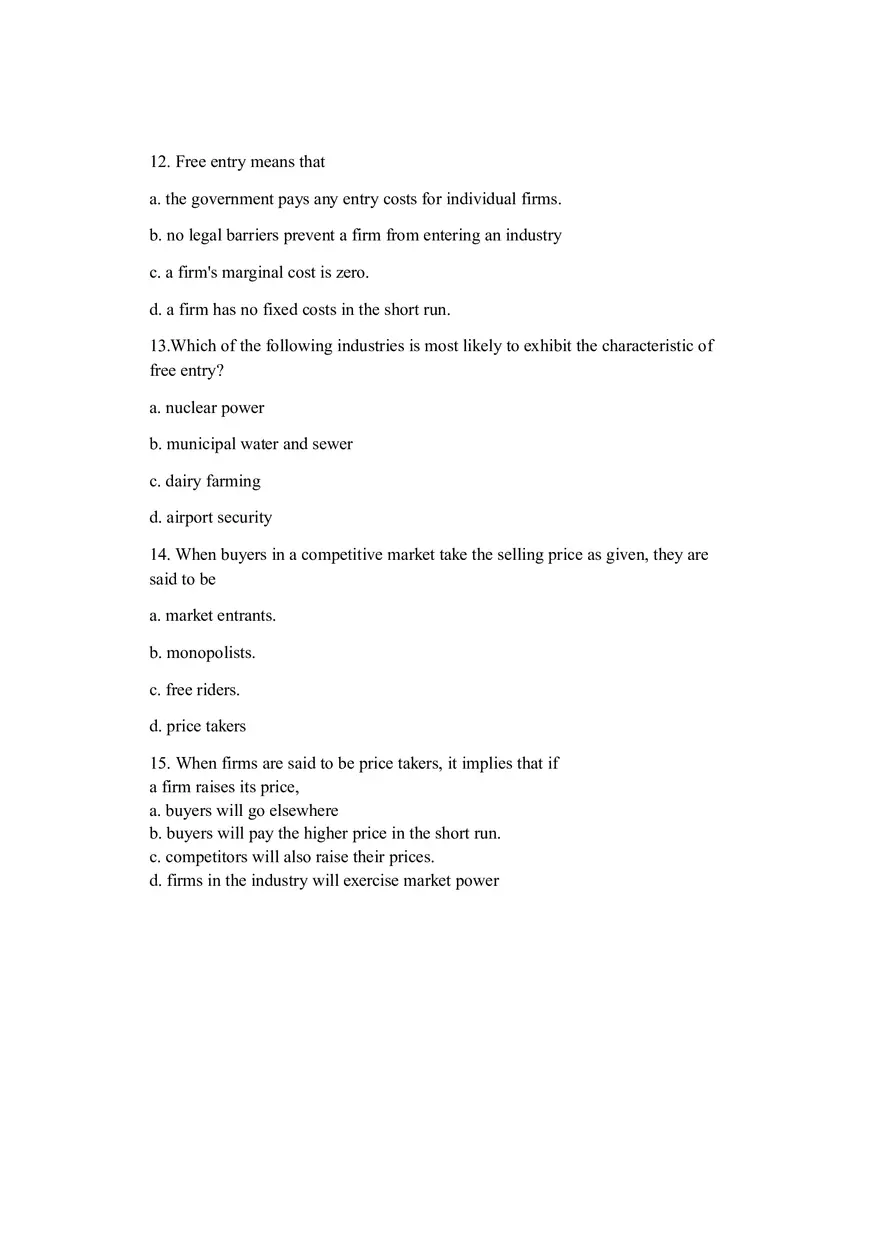 Competitive Markets and Firm Behavior - Key Concepts in Microeconomics - Page 7