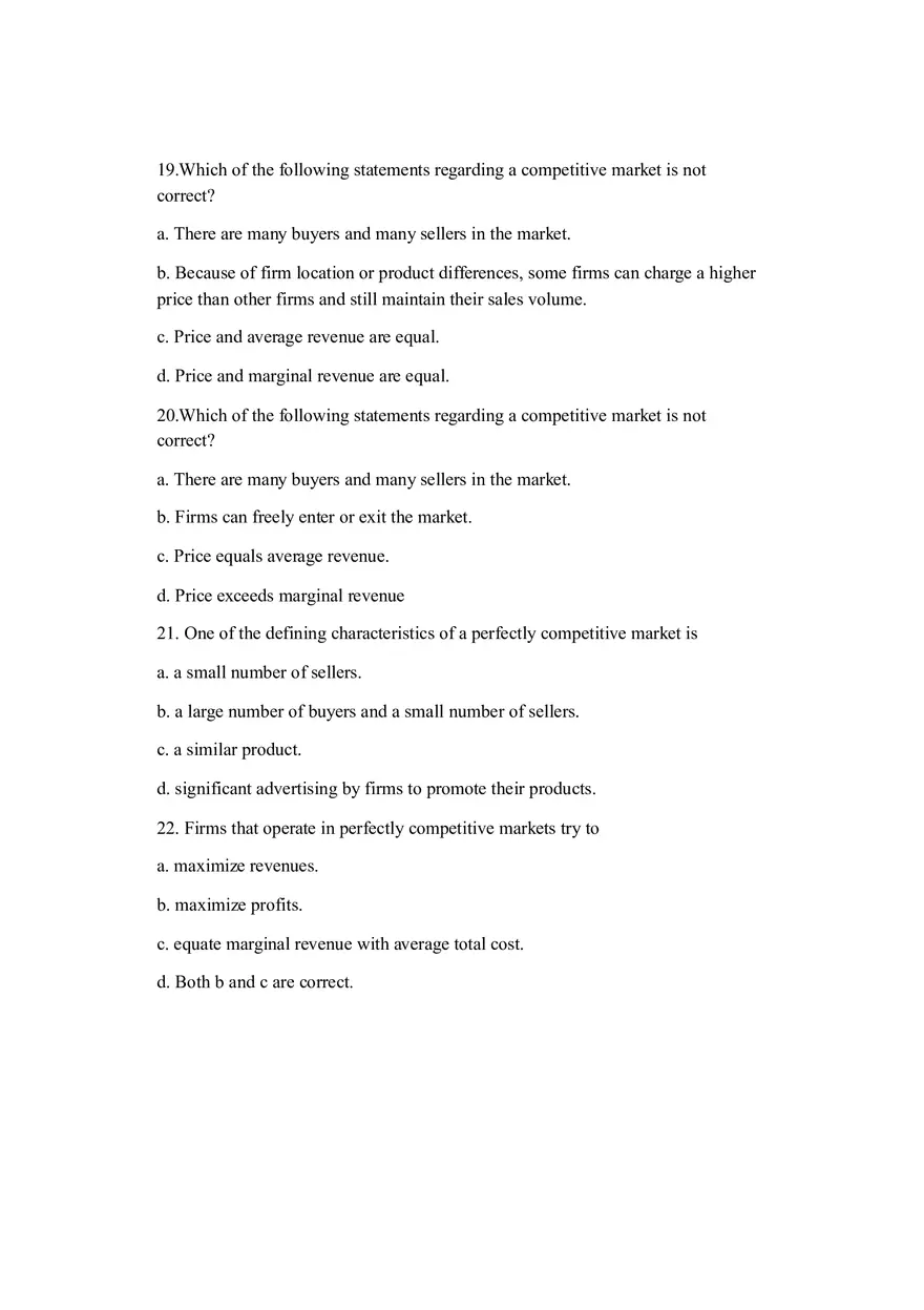 Competitive Markets and Firm Behavior - Key Concepts in Microeconomics - Page 9