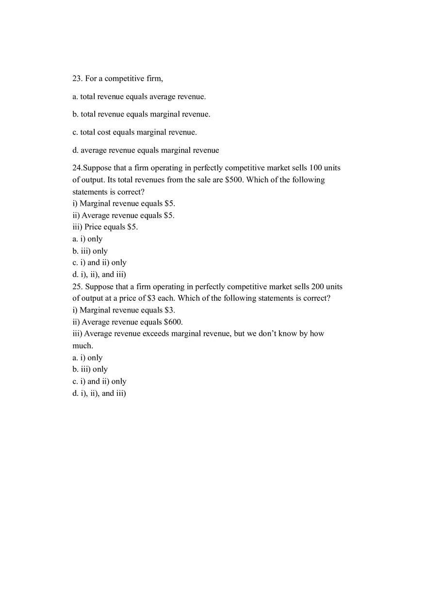 Competitive Markets and Firm Behavior - Key Concepts in Microeconomics - Page 10