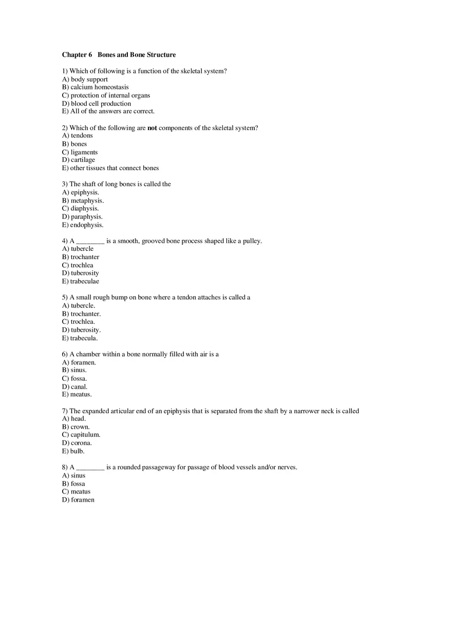 Chapter 6 Bones and Bone Structure Part 1 - Page 1