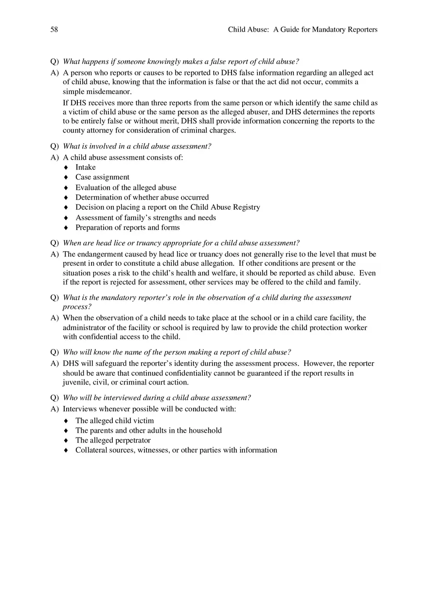 Child Abuse - A Guide for Mandatory Reporters Part 6 - Page 10