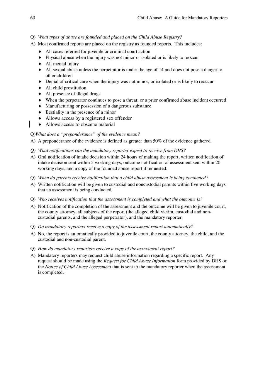 Child Abuse - A Guide for Mandatory Reporters Part 6 - Page 12