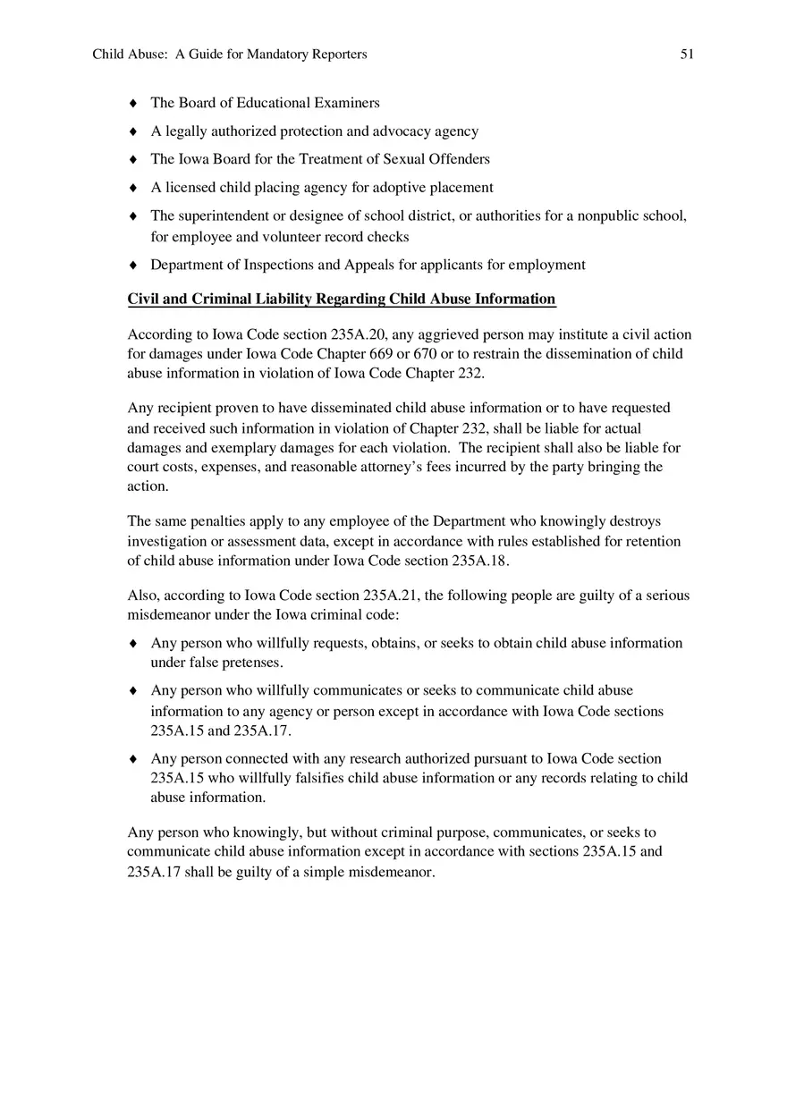 Child Abuse - A Guide for Mandatory Reporters Part 6 - Page 1