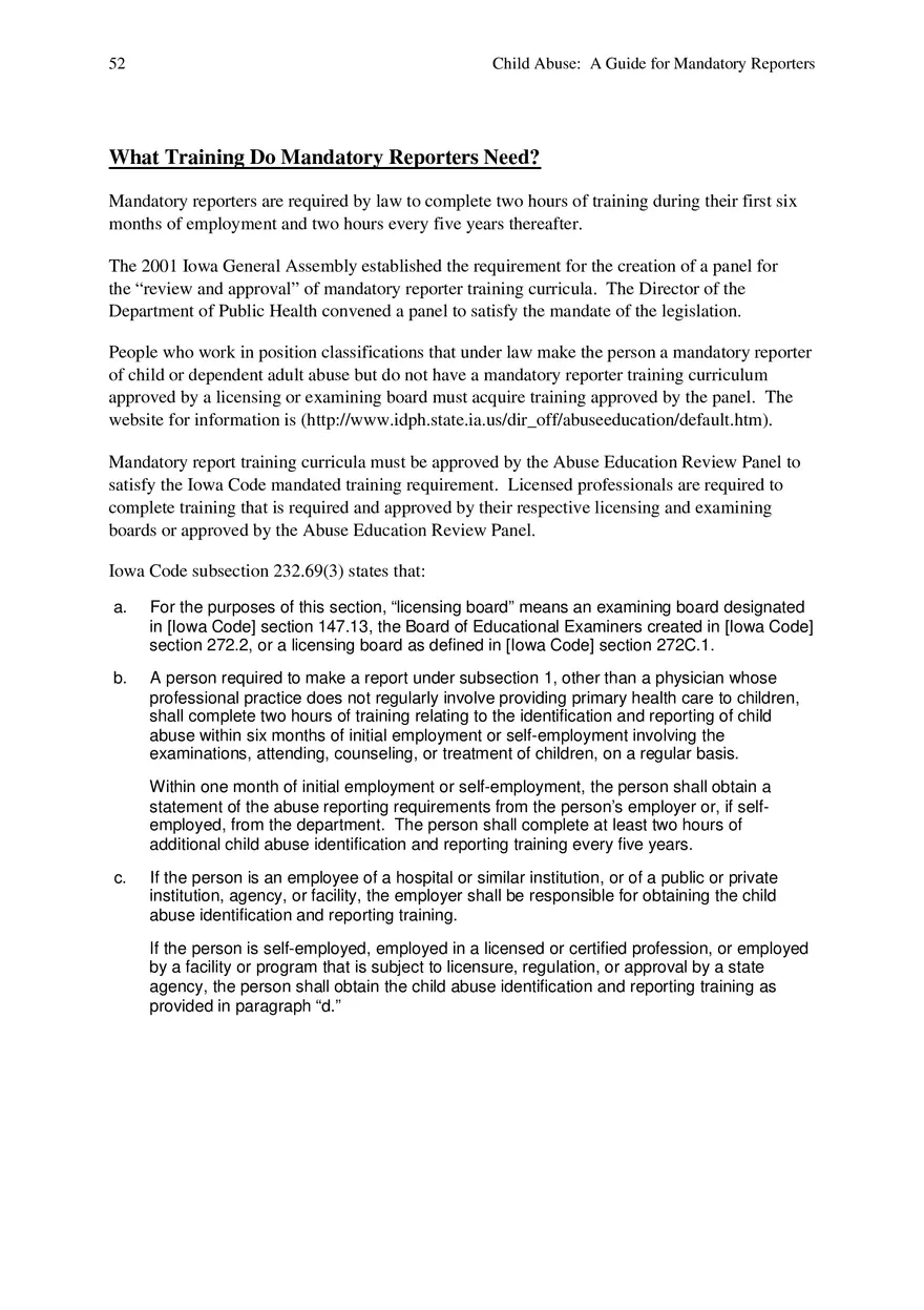 Child Abuse - A Guide for Mandatory Reporters Part 6 - Page 2