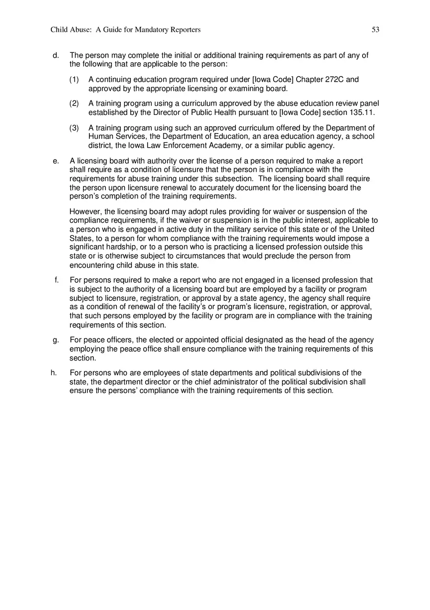 Child Abuse - A Guide for Mandatory Reporters Part 6 - Page 5