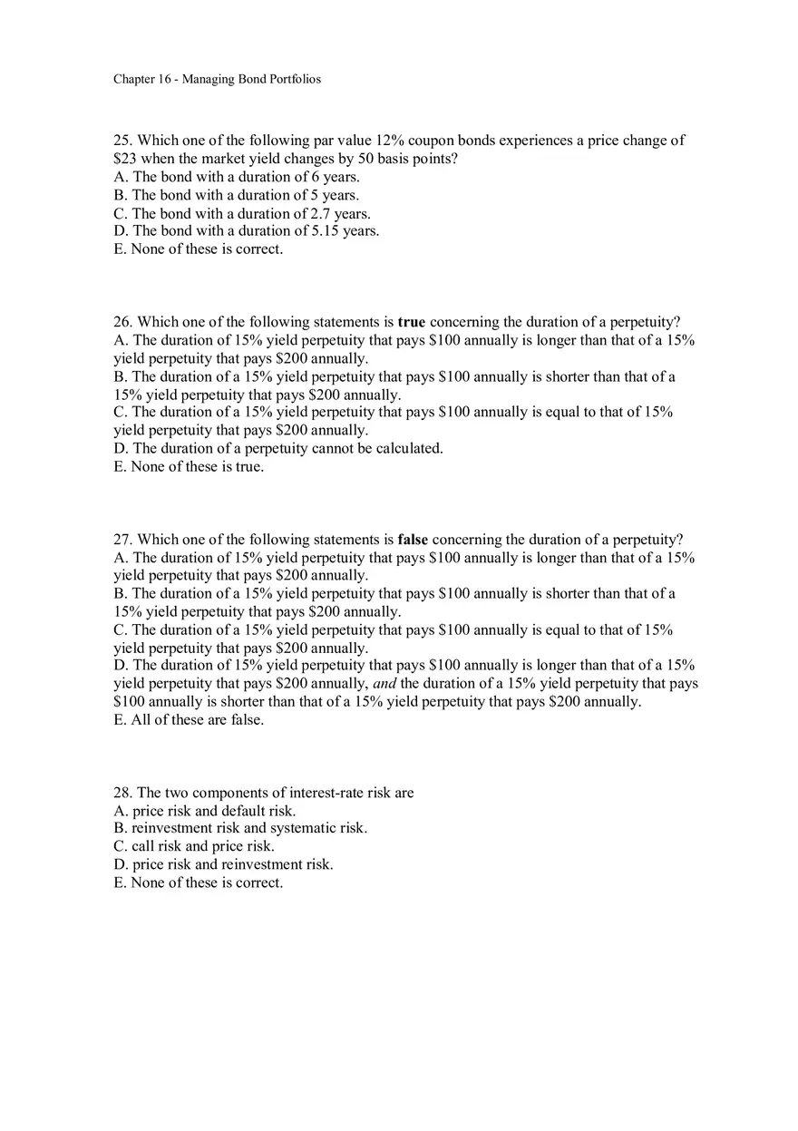 Managing Bond Portfolios Assignment 1 - Page 7