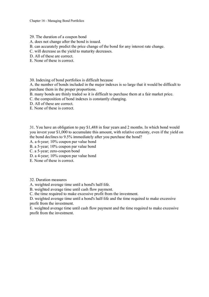 Managing Bond Portfolios Assignment 1 - Page 8