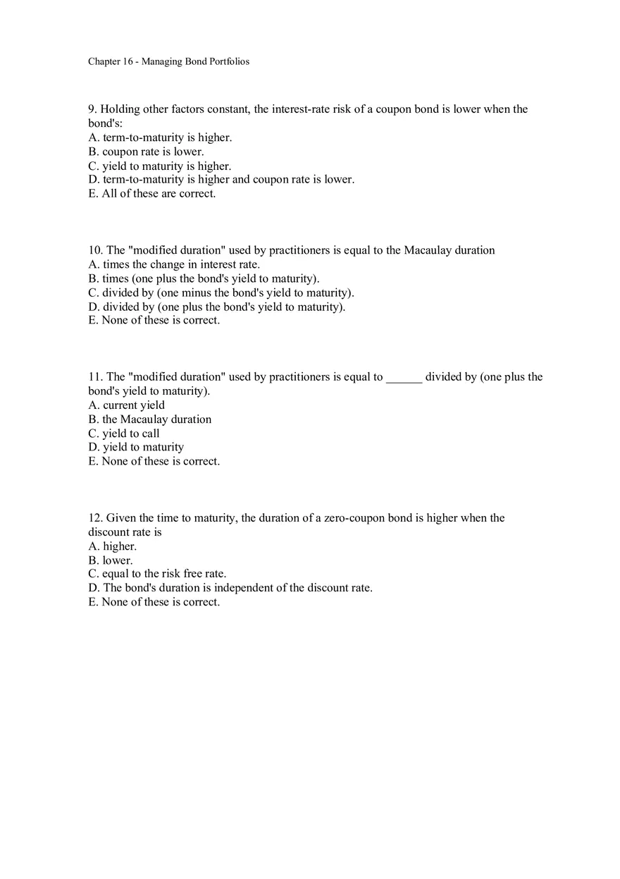 Managing Bond Portfolios Assignment 1 - Page 3