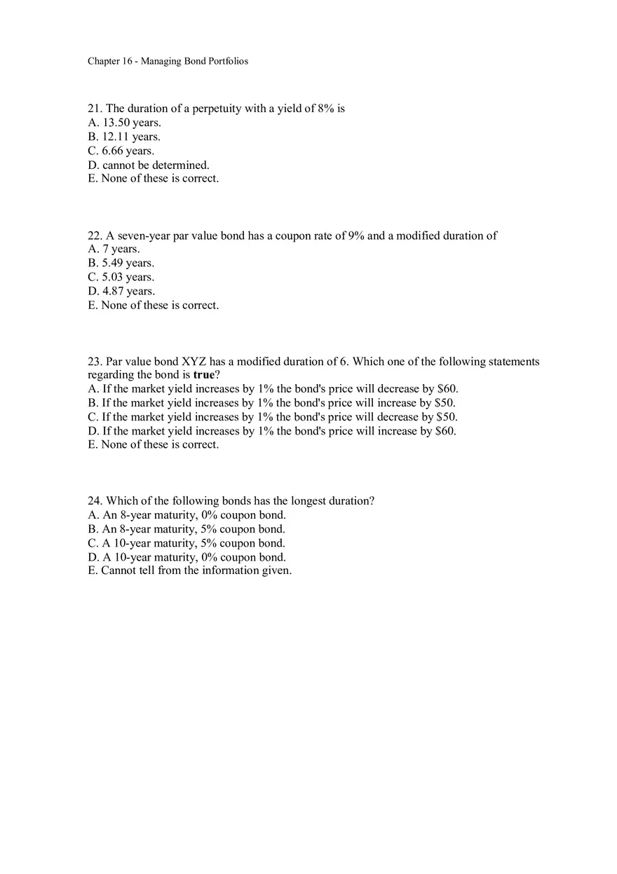 Managing Bond Portfolios Assignment 1 - Page 6