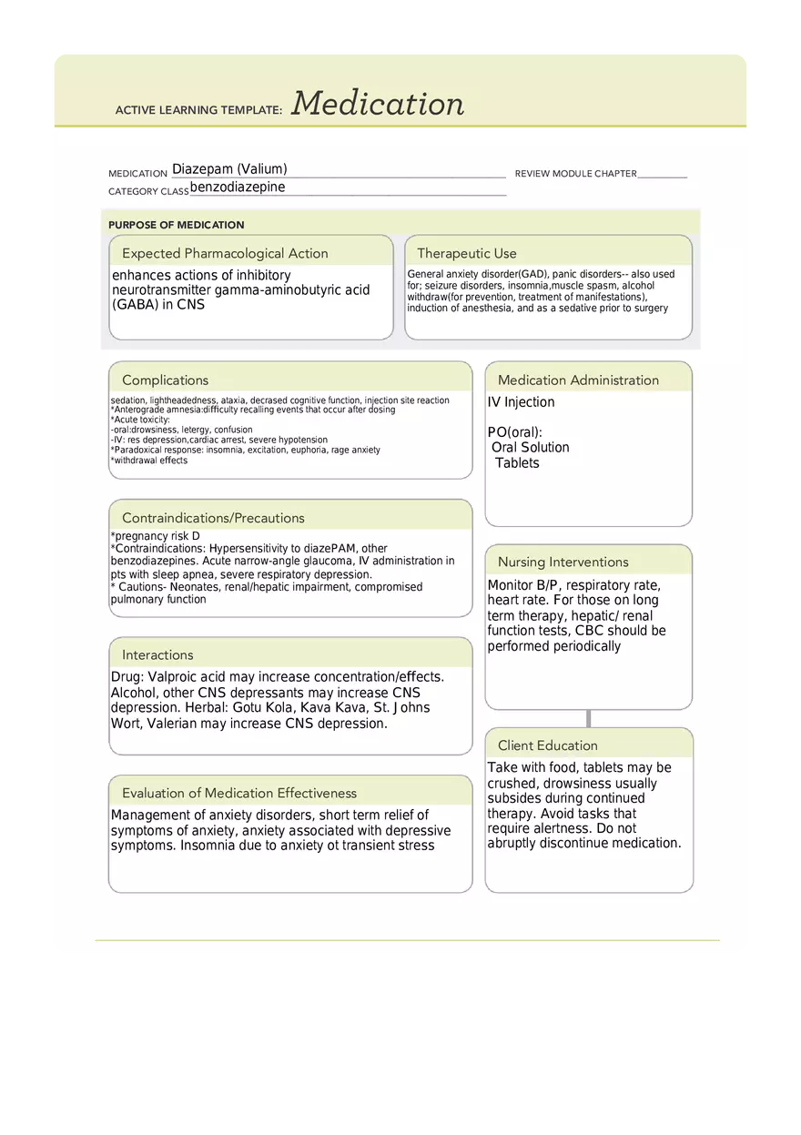Diazepam - Benzo - Page 1
