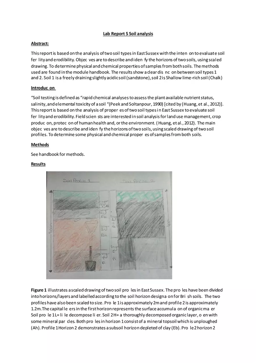 Lab Report 5 Soil Analysis - Page 1