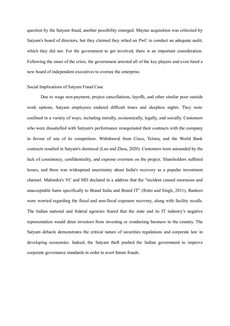 Satyam Fraud Case Study - Page 7