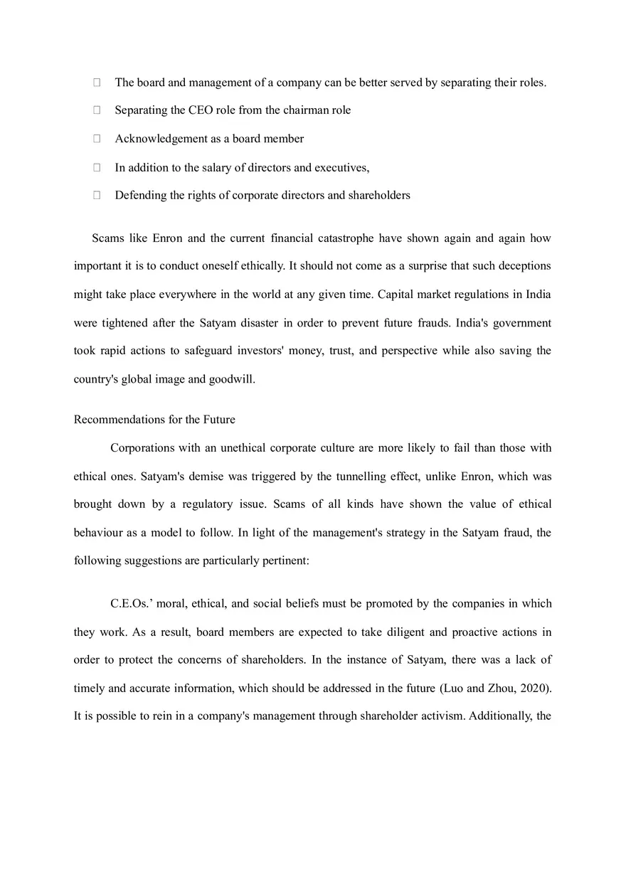 Satyam Fraud Case Study - Page 9