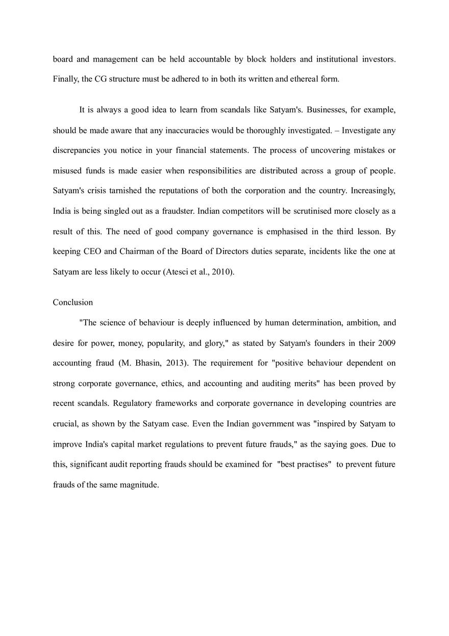 Satyam Fraud Case Study - Page 10