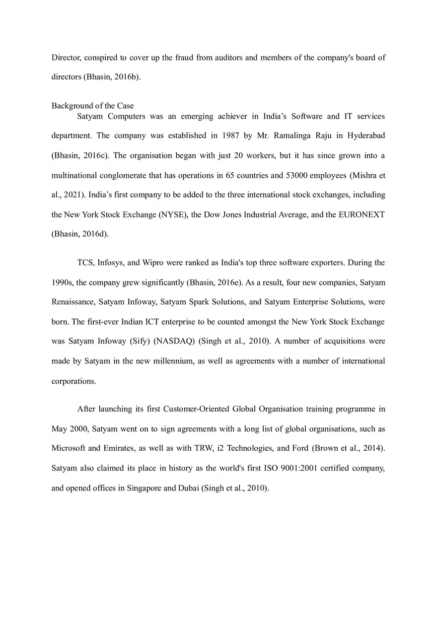Satyam Fraud Case Study - Page 2