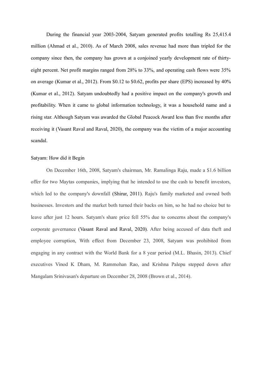 Satyam Fraud Case Study - Page 3