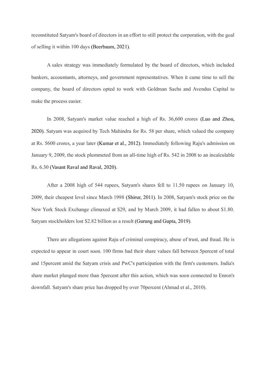 Satyam Fraud Case Study - Page 5