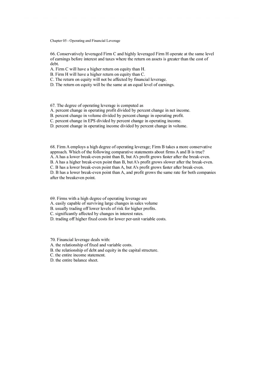 Operating and Financial Leverage Assignment Part 2 - Page 2
