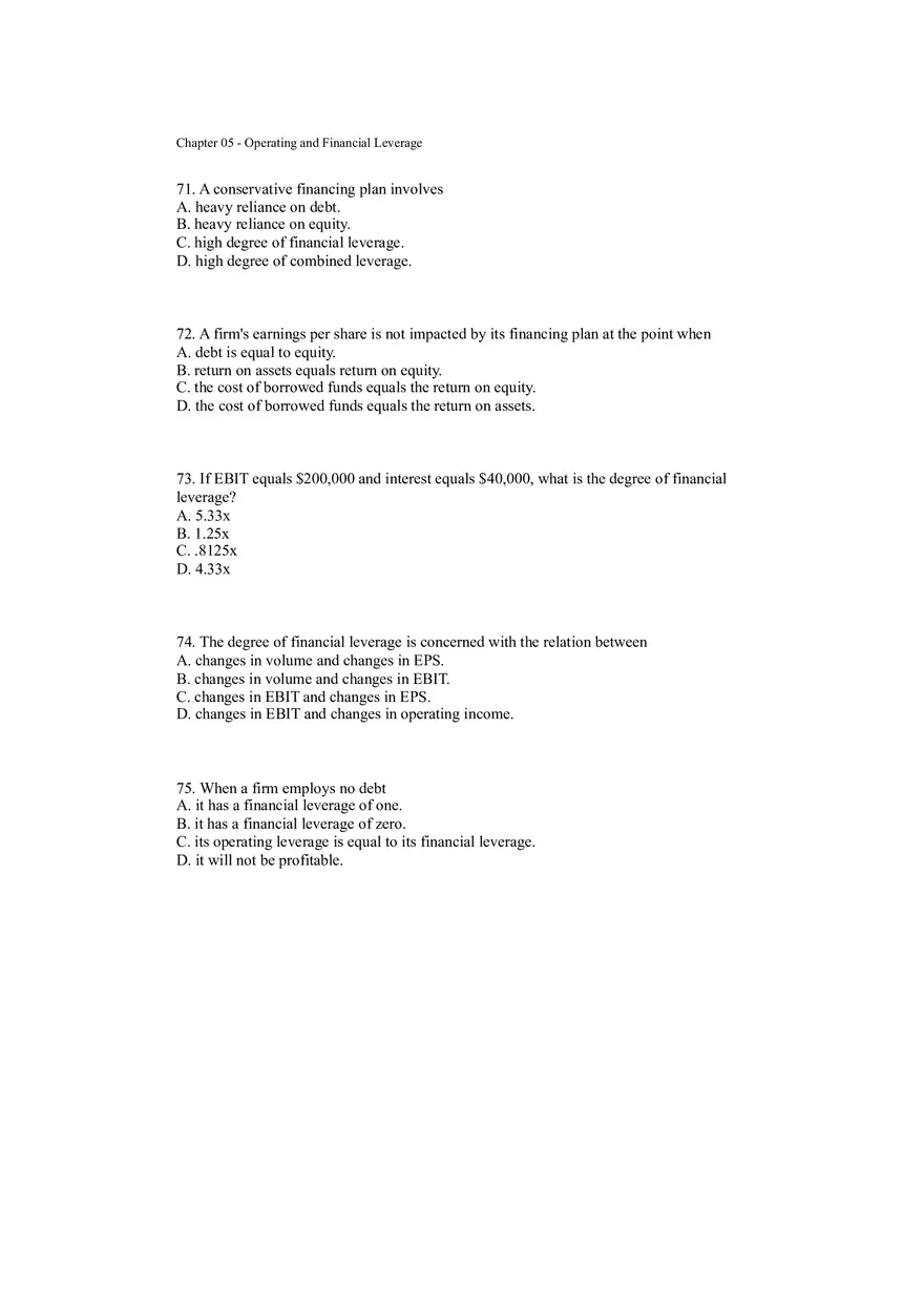 Operating and Financial Leverage Assignment Part 2 - Page 3